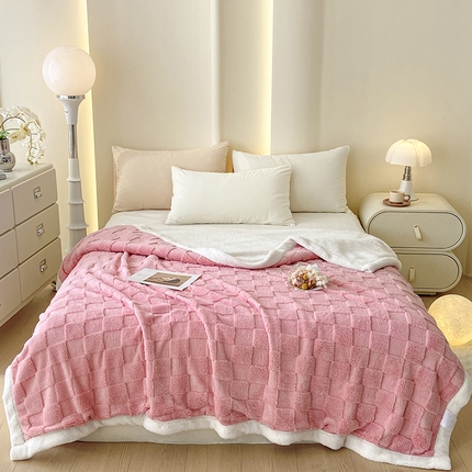 91家纺网 家纺一手货源 找家纺 （总）可恩欣 2025新款塔芙绒羊羔绒双层毛毯系列【跨境供货】可真空压缩