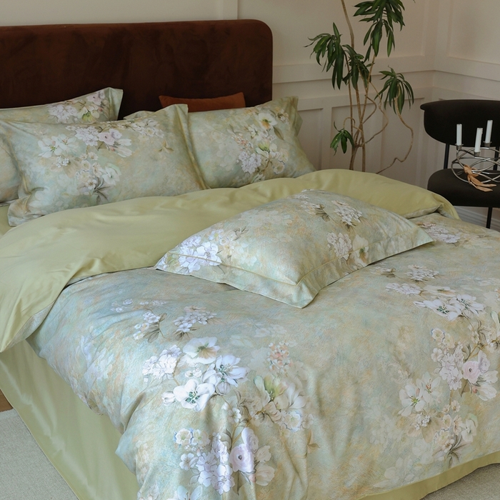 91家纺网 家纺一手货源 找家纺 久典家居 2024新款60S天丝棉数码磨毛四件套 初晨