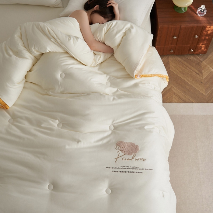 91家纺网 家纺一手货源 找家纺 （总）莱福仕家纺 2024新款A类有氧羊绒抗菌冬被被子被芯