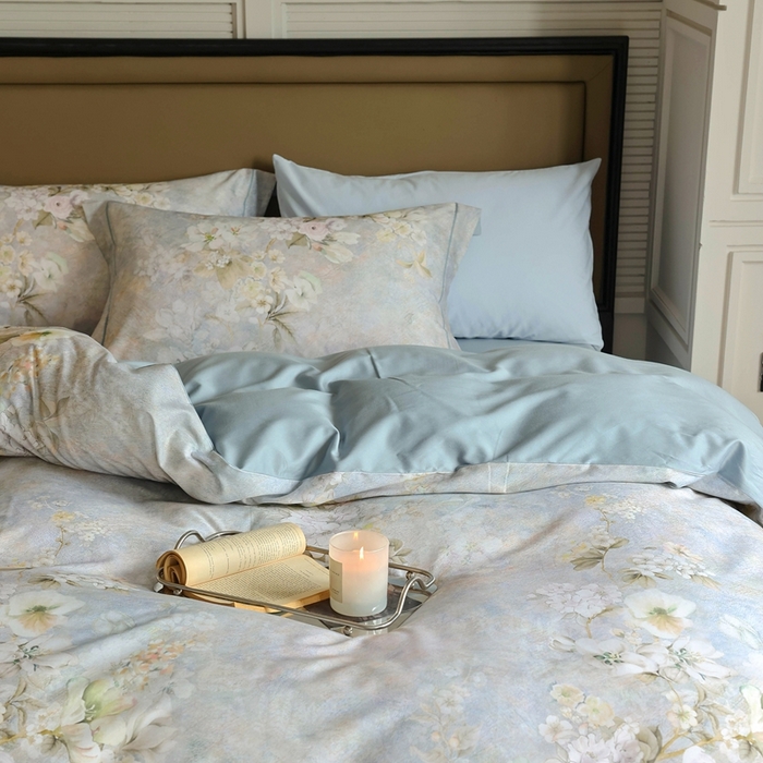 91家纺网 家纺一手货源 找家纺 久典家居 2024新款60S天丝棉数码磨毛四件套 凡黎