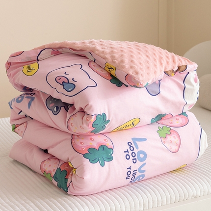 91家纺网 家纺一手货源 找家纺 （总）嗨生活 2025新款全棉豆豆被儿童豆豆被春秋被冬被幼儿园可拆款被子