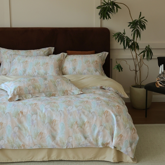 91家纺网 家纺一手货源 找家纺 久典家居 2024新款60S天丝棉数码磨毛四件套 曼琳