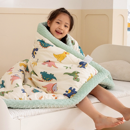 91家纺网 家纺一手货源 找家纺 （总）嗨生活 2025新款3D触感全棉豆豆被儿童豆豆被春秋被冬被幼儿园一体款被子