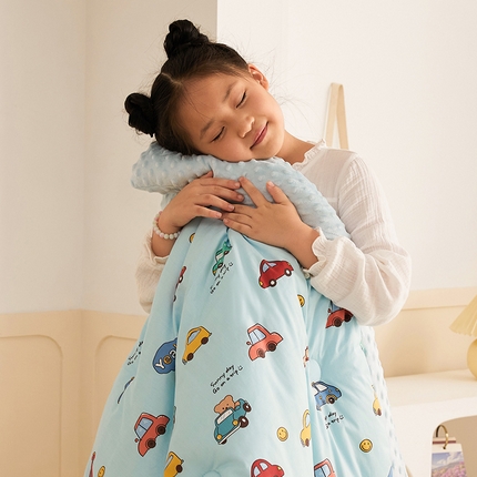 91家纺网 家纺一手货源 找家纺 （总）嗨生活 2025新款3D触感全棉豆豆被儿童豆豆被春秋被冬被幼儿园一体款被子