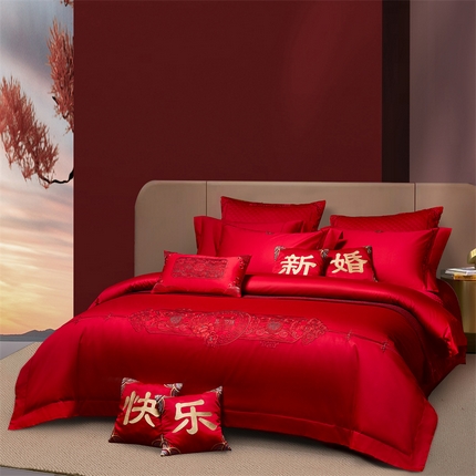 91家纺网 家纺一手货源 找家纺 （总）高大尚婚庆馆 2025秋冬新款长绒棉臻棉系列婚庆款多件套