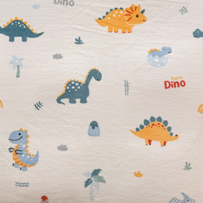 91家纺网 家纺一手货源 找家纺 妖妖家纺 2024新款高克重200克印花牛奶绒四件套 恐龙时代