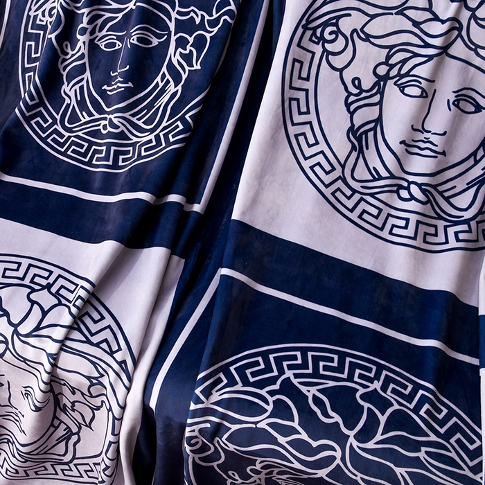 91家纺网 家纺一手货源 找家纺 爵仕 2024高档锦狐绒毛毯复合毯奢华复古绒毯爱马风格 四范