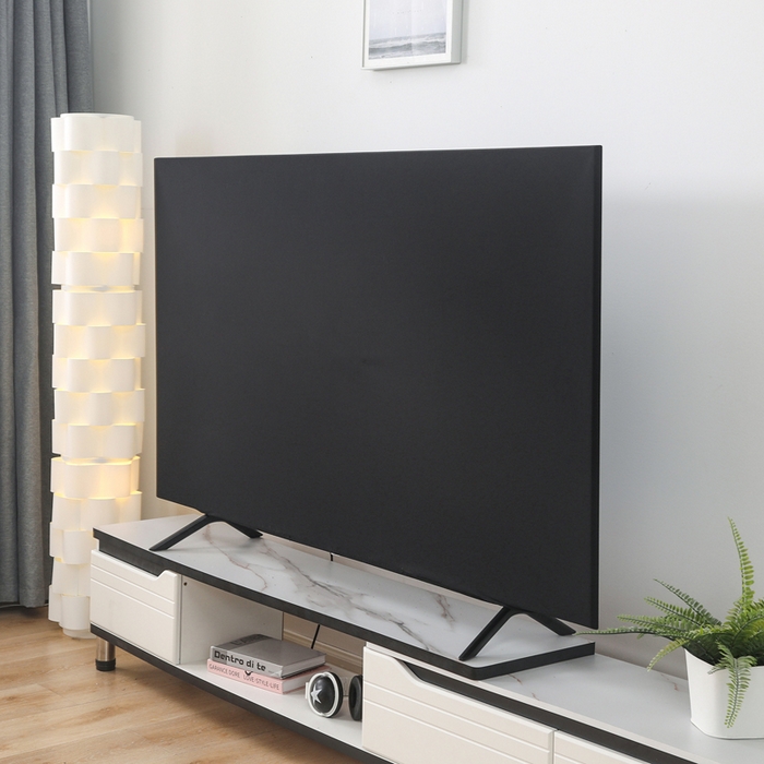 91家纺网 家纺一手货源 找家纺 千彤沙发垫 2024新款高弹力牛奶丝全包电视机防尘罩 黑色