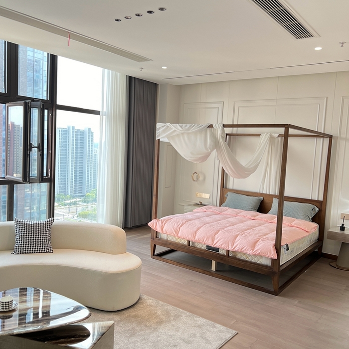 91家纺网 家纺一手货源 找家纺 静若居 2024新款方格提花双层羽绒被壳爆款推荐羽绒被壳厂家直销 西西里粉玉1