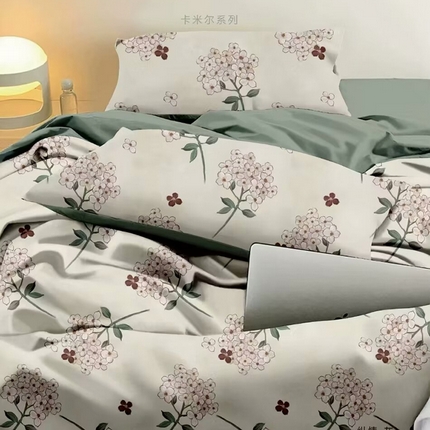 91家纺网 家纺一手货源 找家纺 （总）未来家居 2024新款全棉加厚火山磨毛四件套