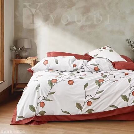 91家纺网 家纺一手货源 找家纺 （总1）未来家居 未来家居 2024新款优帝100支贡缎长绒棉四件套