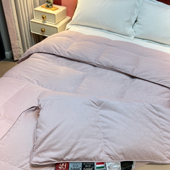 91家纺网 家纺一手货源 找家纺 静若居 2024新款方格提花双层羽绒被壳爆款推荐羽绒被壳厂家直销 西西里豆沙色1