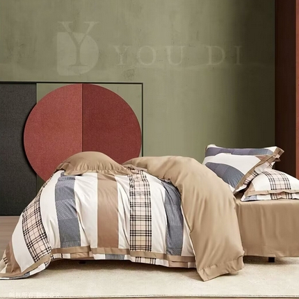 91家纺网 家纺一手货源 找家纺 （总2）未来家居 2024新款优帝100支贡缎长绒棉四件套