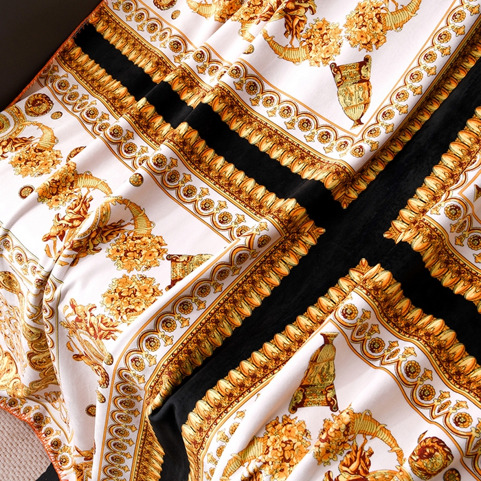 91家纺网 家纺一手货源 找家纺 爵仕 2024高档锦狐绒毛毯复合毯奢华复古绒毯爱马风格 巴洛克