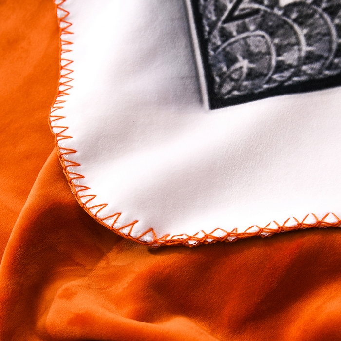 91家纺网 家纺一手货源 找家纺 爵仕 2024高档锦狐绒毛毯复合毯奢华复古绒毯爱马风格 邮票