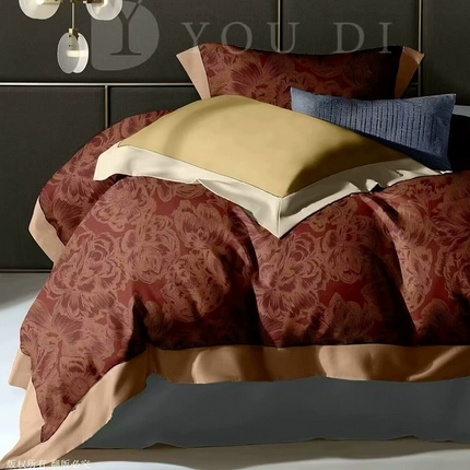 91家纺网 家纺一手货源 找家纺 （总1）未来家居 未来家居 2024新款优帝100支贡缎长绒棉四件套