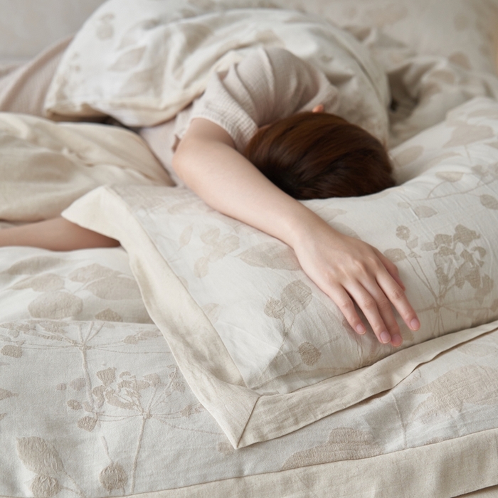 91家纺网 家纺一手货源 找家纺 安莱生活 2024新款棉麻工艺款大提花四件套 流年