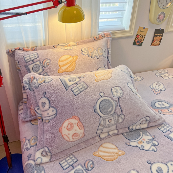 91家纺网 家纺一手货源 找家纺 韩巢家纺 2024新款雪花绒枕套一对装 星际穿越