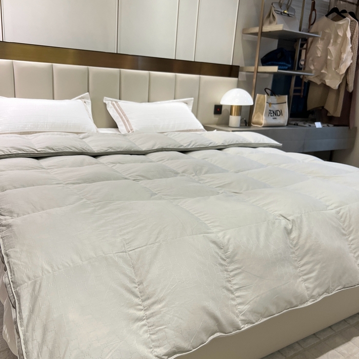 91家纺网 家纺一手货源 找家纺 静若居 2024新款方格提花双层羽绒被壳爆款推荐羽绒被壳厂家直销 西西里灰色2