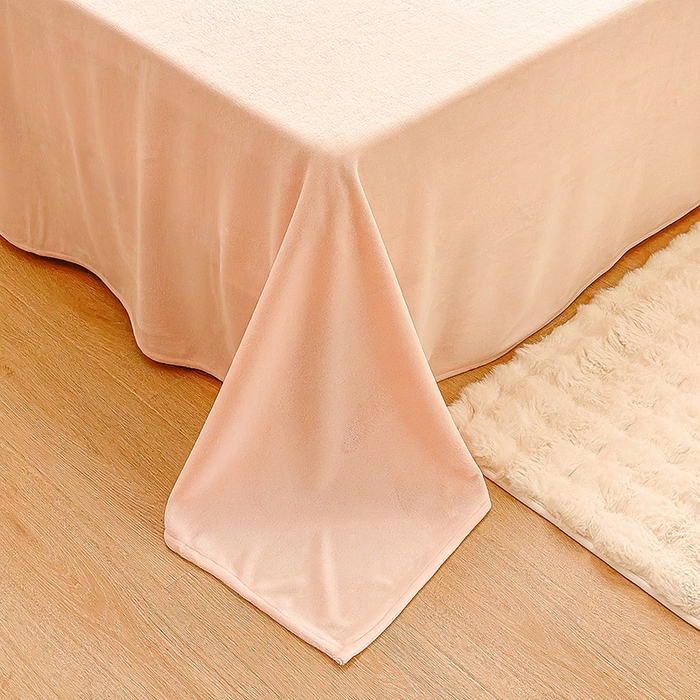 91家纺网 家纺一手货源 找家纺 安莱生活 2024新款优雅獭兔牛奶绒刺绣工艺款四件套 暖暖恋-风格一 玫瑰粉