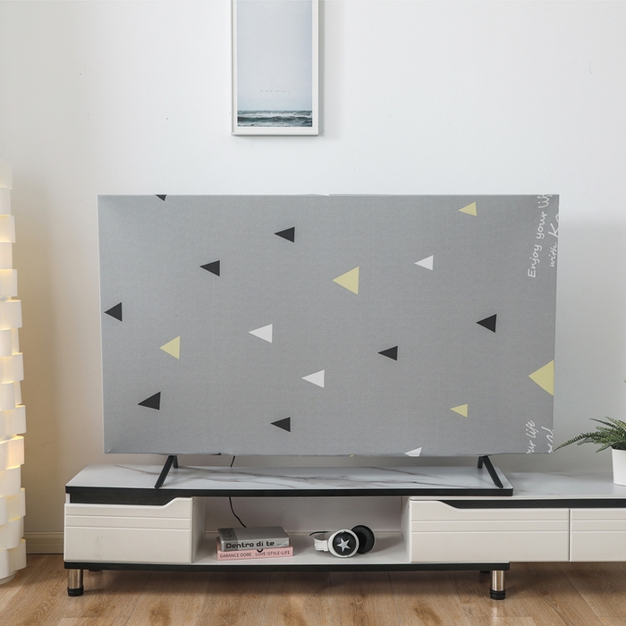 91家纺网 家纺一手货源 找家纺 千彤沙发垫 2024新款高弹力牛奶丝全包电视机防尘罩 简约三角