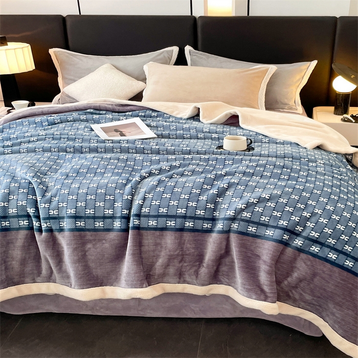 91家纺网 家纺一手货源 找家纺 凯轩毛毛毯毯子网销专供 2024新款雪绒棉四季毛毯毯子盖毛毯毯子毛毯毯子子 蓝图