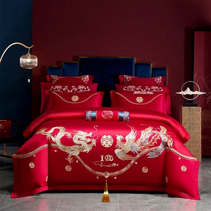 91家纺网 家纺一手货源 找家纺 （总）博之洋婚庆 2025新款婚庆刺绣四件套