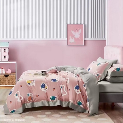 91家纺网 家纺一手货源 找家纺 （总2）未来家居 2024新款优帝100支贡缎长绒棉四件套