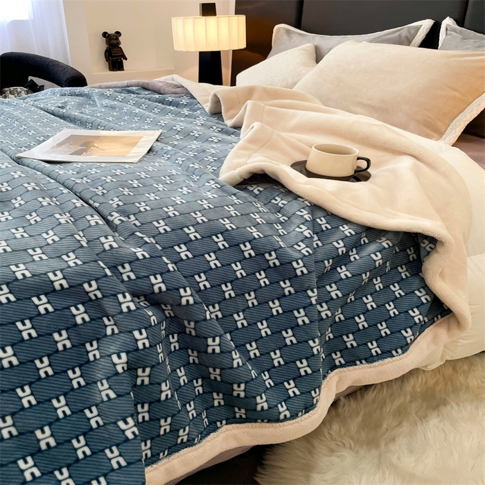 91家纺网 家纺一手货源 找家纺 凯轩毛毛毯毯子网销专供 2024新款雪绒棉四季毛毯毯子盖毛毯毯子毛毯毯子子 蓝图