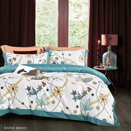 91家纺网 家纺一手货源 找家纺 （总1）未来家居 未来家居 2024新款优帝100支贡缎长绒棉四件套