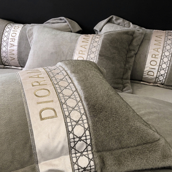 91家纺网 家纺一手货源 找家纺 安莱生活 2024新款弧貂绒皮草四件套 弗兰迪