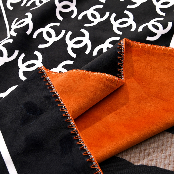 91家纺网 家纺一手货源 找家纺 爵仕 2024高档锦狐绒毛毯复合毯奢华复古绒毯爱马风格 黑香