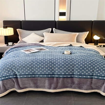 凯轩毛毛毯毯子网销专供 2024新款雪绒棉四季毛毯毯子盖毛毯毯子毛毯毯子子 蓝图