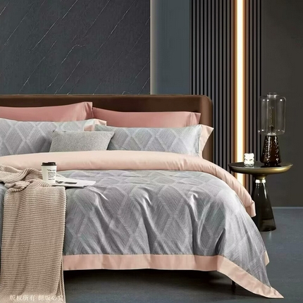 91家纺网 家纺一手货源 找家纺 （总1）未来家居 未来家居 2024新款优帝100支贡缎长绒棉四件套