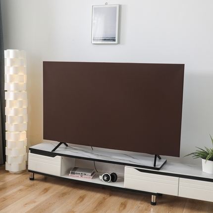 千彤沙发垫 2024新款高弹力牛奶丝全包电视机防尘罩 咖色