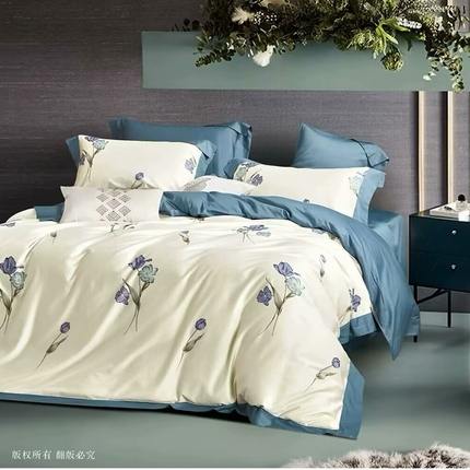 91家纺网 家纺一手货源 找家纺 （总1）未来家居 未来家居 2024新款优帝100支贡缎长绒棉四件套