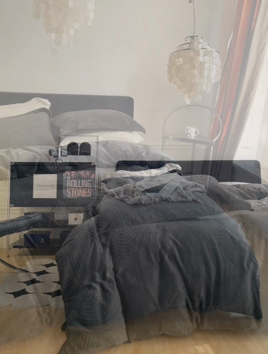 91家纺网 家纺一手货源 找家纺 安莱生活 2024新款牛奶绒提花烂花年纪系列四件套-风格一 年纪-灰