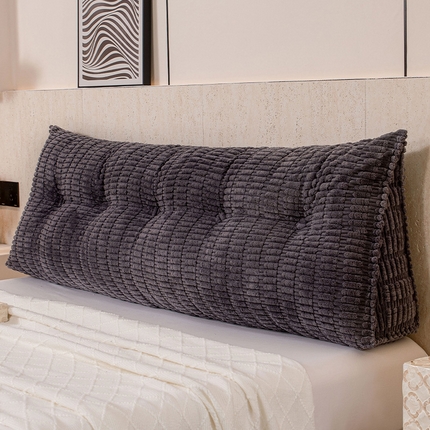 91家纺网 家纺一手货源 找家纺 （总）碧尔家居 2025新款加厚柔软玉米绒可拆卸三角靠枕靠垫-大胖条