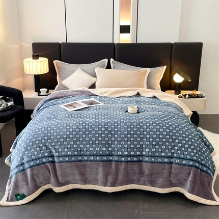 91家纺网 家纺一手货源 找家纺 凯轩毛毛毯毯子网销专供 2024新款雪绒棉四季毛毯毯子盖毛毯毯子毛毯毯子子 蓝图