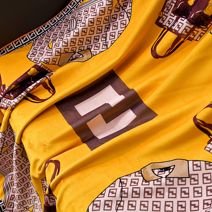 91家纺网 家纺一手货源 找家纺 爵仕 2024高档锦狐绒毛毯复合毯奢华复古绒毯爱马风格 FF