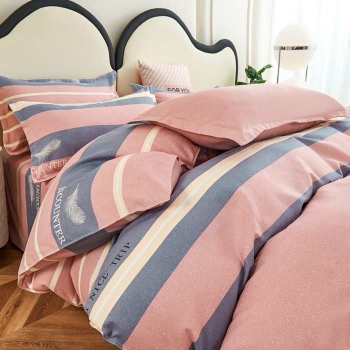 91家纺网 家纺一手货源 找家纺 鑫缘2025直播爆款印花植物羊绒加厚磨毛四件套1.2米学生三件套羽乐