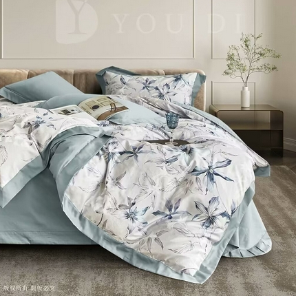 91家纺网 家纺一手货源 找家纺 （总1）未来家居 未来家居 2024新款优帝100支贡缎长绒棉四件套