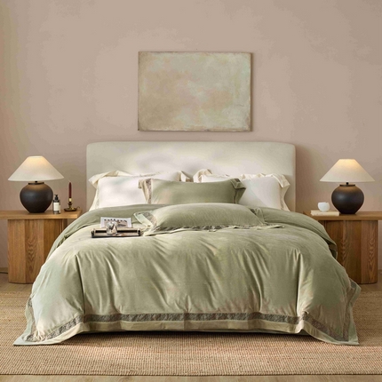 榻尚家居 2024新款秋冬婴肤绒四件套-柔梦系列 柔梦-牛油果