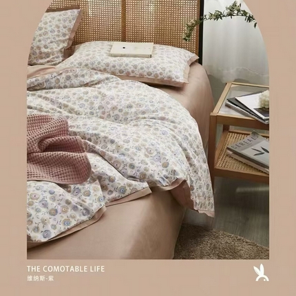 91家纺网 家纺一手货源 找家纺 （总）未来家居 2024新款全棉加厚火山磨毛四件套