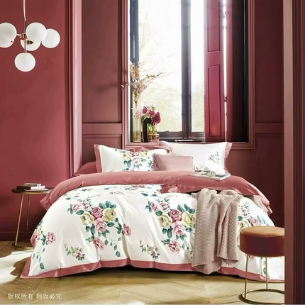 91家纺网 家纺一手货源 找家纺 （总1）未来家居 未来家居 2024新款优帝100支贡缎长绒棉四件套