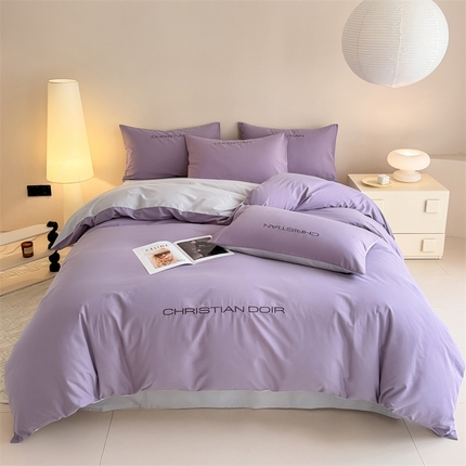 91家纺网 家纺一手货源 找家纺 （总）典曼家纺 2024新款A类简约轻奢款磨毛绣花四件套