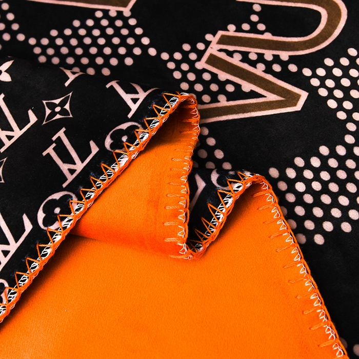 91家纺网 家纺一手货源 找家纺 爵仕 2024高档锦狐绒毛毯复合毯奢华复古绒毯爱马风格 LV