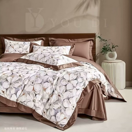 91家纺网 家纺一手货源 找家纺 （总1）未来家居 未来家居 2024新款优帝100支贡缎长绒棉四件套