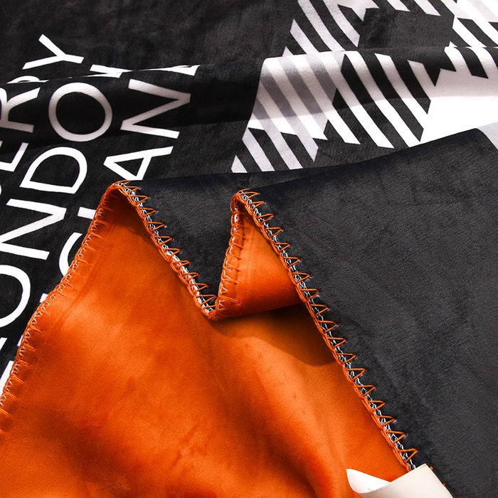 91家纺网 家纺一手货源 找家纺 爵仕 2024高档锦狐绒毛毯复合毯奢华复古绒毯爱马风格 格子黑