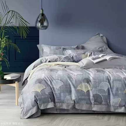 91家纺网 家纺一手货源 找家纺 （总2）未来家居 2024新款优帝100支贡缎长绒棉四件套